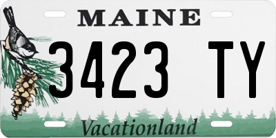 ME license plate 3423TY