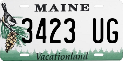 ME license plate 3423UG