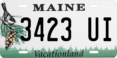ME license plate 3423UI