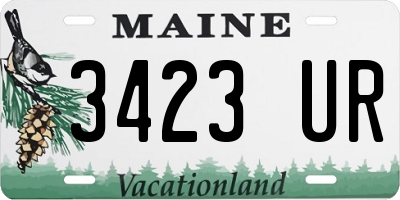 ME license plate 3423UR