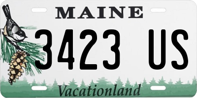 ME license plate 3423US