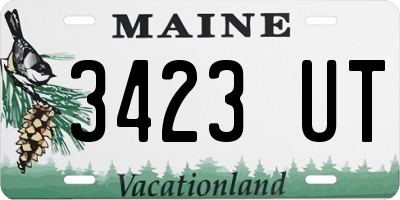 ME license plate 3423UT