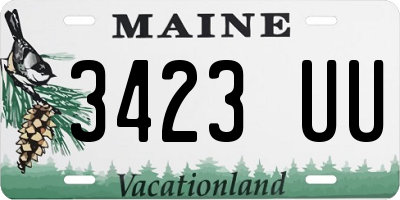 ME license plate 3423UU