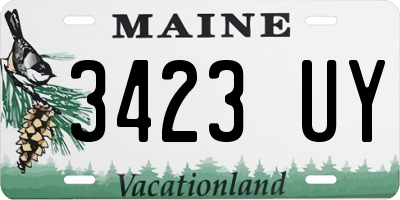 ME license plate 3423UY