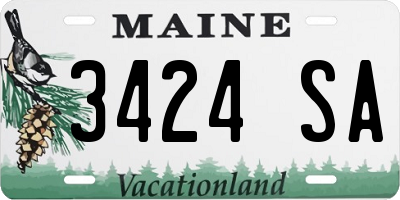 ME license plate 3424SA