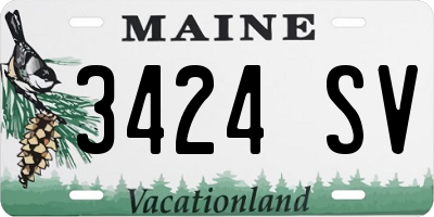 ME license plate 3424SV
