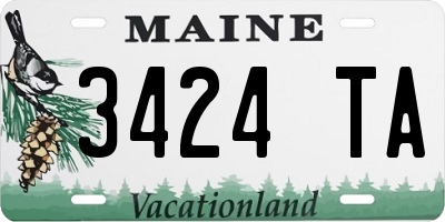 ME license plate 3424TA