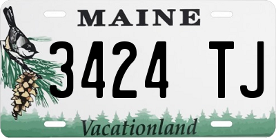 ME license plate 3424TJ