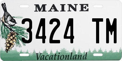 ME license plate 3424TM