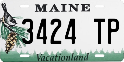 ME license plate 3424TP