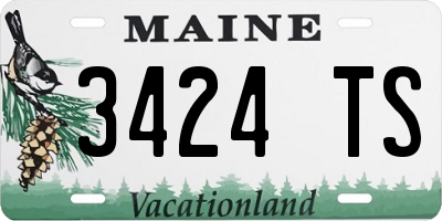 ME license plate 3424TS