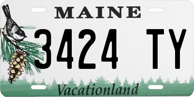 ME license plate 3424TY