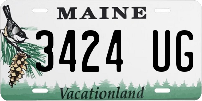 ME license plate 3424UG