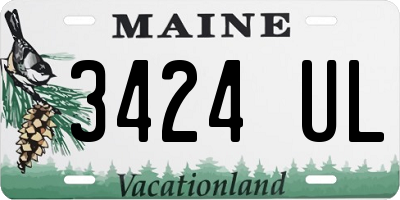 ME license plate 3424UL