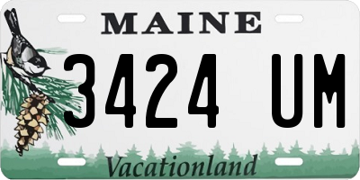 ME license plate 3424UM