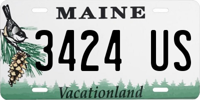 ME license plate 3424US