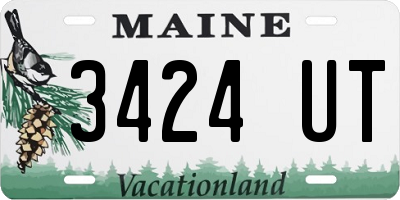 ME license plate 3424UT