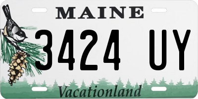 ME license plate 3424UY