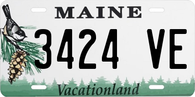 ME license plate 3424VE