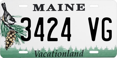 ME license plate 3424VG