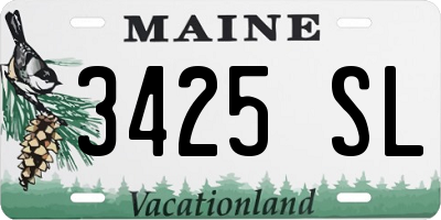 ME license plate 3425SL