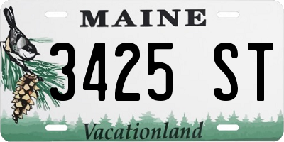 ME license plate 3425ST