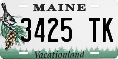 ME license plate 3425TK