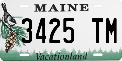 ME license plate 3425TM