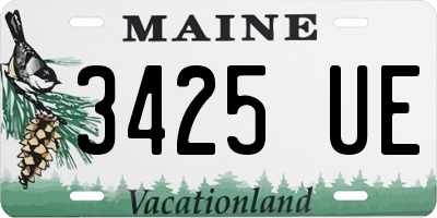 ME license plate 3425UE