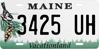 ME license plate 3425UH