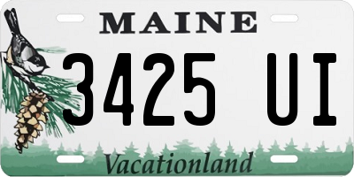 ME license plate 3425UI