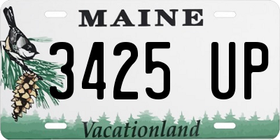 ME license plate 3425UP