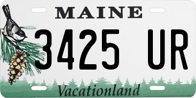 ME license plate 3425UR