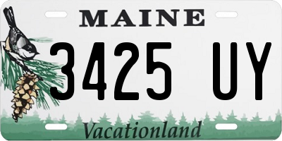 ME license plate 3425UY