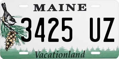 ME license plate 3425UZ