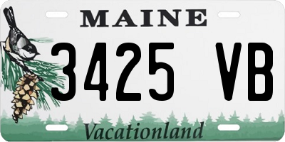 ME license plate 3425VB