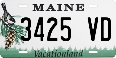 ME license plate 3425VD