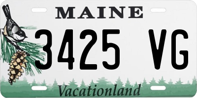 ME license plate 3425VG