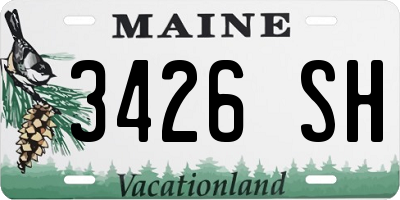 ME license plate 3426SH