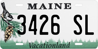 ME license plate 3426SL