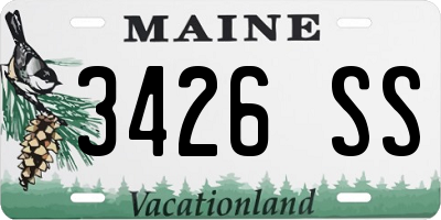 ME license plate 3426SS