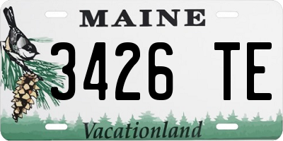 ME license plate 3426TE