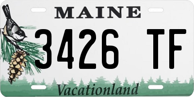 ME license plate 3426TF