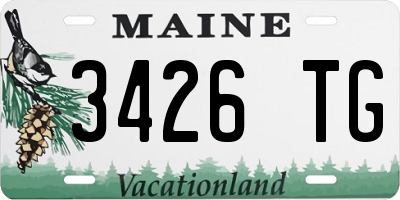 ME license plate 3426TG