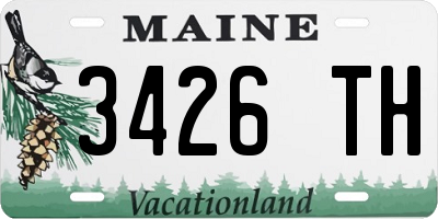 ME license plate 3426TH