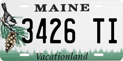 ME license plate 3426TI