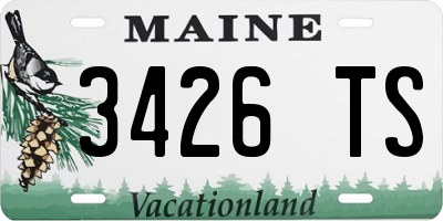 ME license plate 3426TS