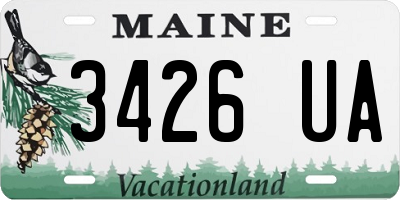 ME license plate 3426UA