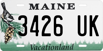 ME license plate 3426UK