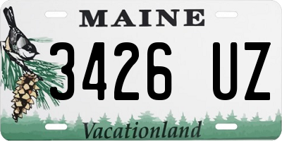 ME license plate 3426UZ